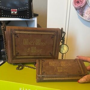 Brown 'Once Upon a Time' Purse and Wallet Set